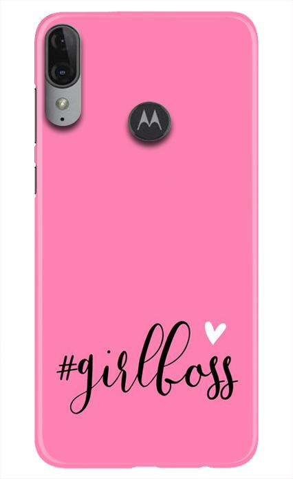 Girl Boss Pink Mobile Back Case for Moto E6s (Design - 269) Girl Boss Pink Case for Moto E6s (Design No. 269)