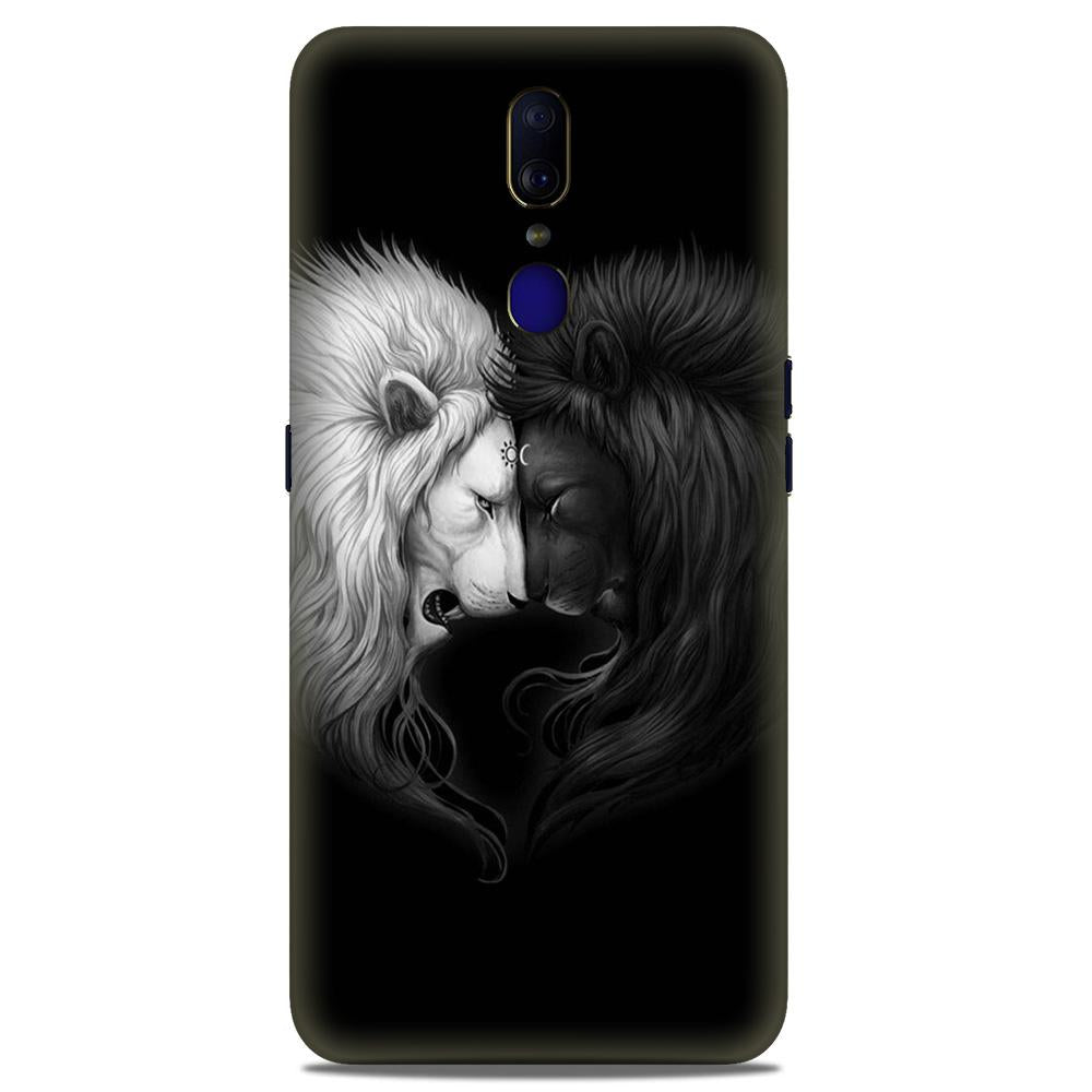 Dark White Lion Case for Oppo F11 (Design - 140)