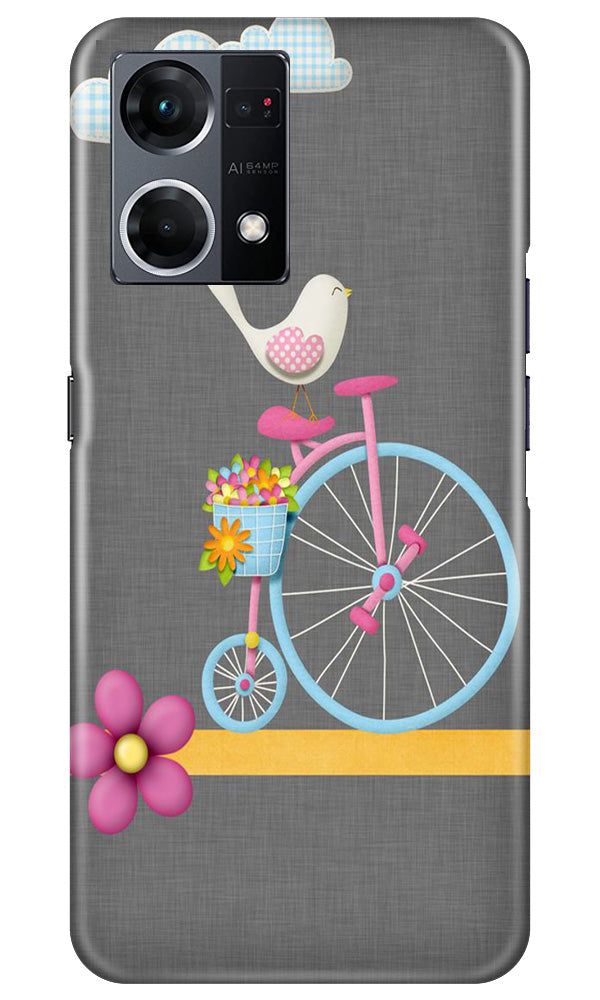 Sparron with cycle Mobile Back Case for Oppo F12 Pro (Design - 34) Sparron with cycle Case for Oppo F12 Pro