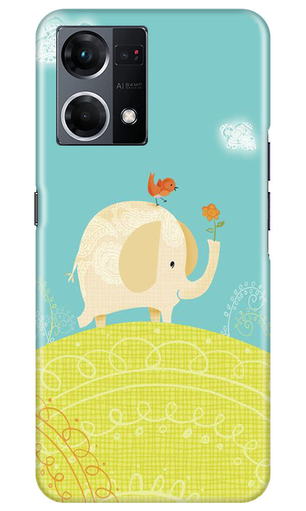 Elephant Painting Mobile Back Case for Oppo F12 Pro (Design - 46) Elephant Painting Case for Oppo F12 Pro