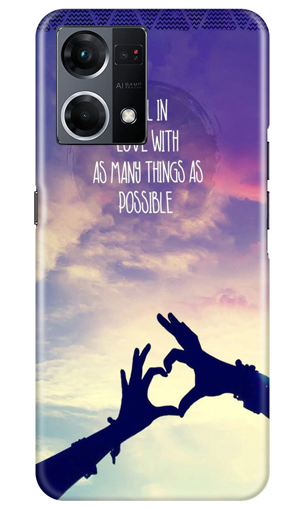 Fall in love Mobile Back Case for Oppo F12 Pro (Design - 50) Fall in love Case for Oppo F12 Pro