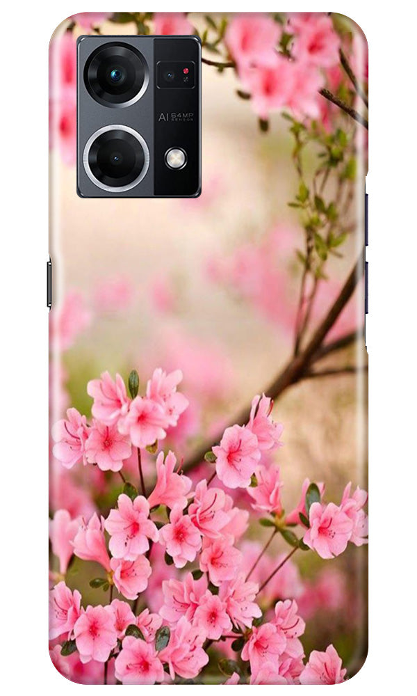 Pink flowers Mobile Back Case for Oppo F12 Pro (Design - 69) Pink flowers Case for Oppo F12 Pro