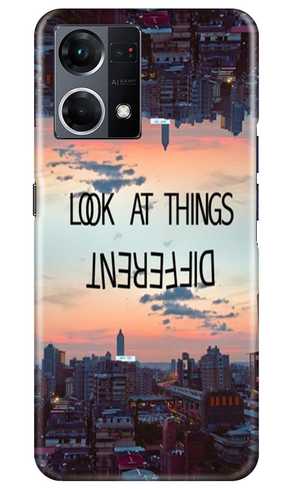 Look at things different Mobile Back Case for Oppo F12 Pro (Design - 99) Look at things different Case for Oppo F12 Pro