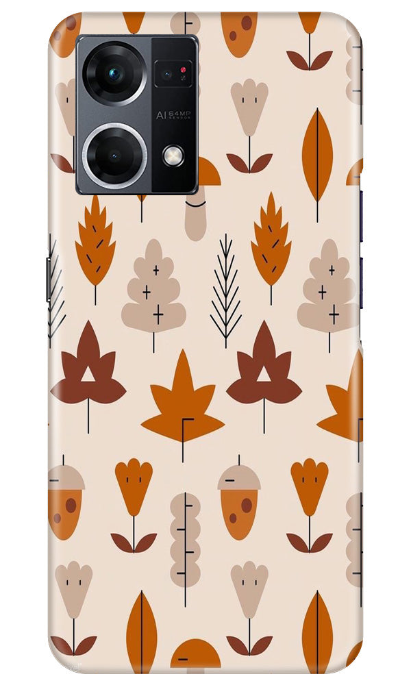 Leaf Pattern Art Mobile Back Case for Oppo F12 Pro (Design - 132) Leaf Pattern Art Case for Oppo F12 Pro (Design - 132)