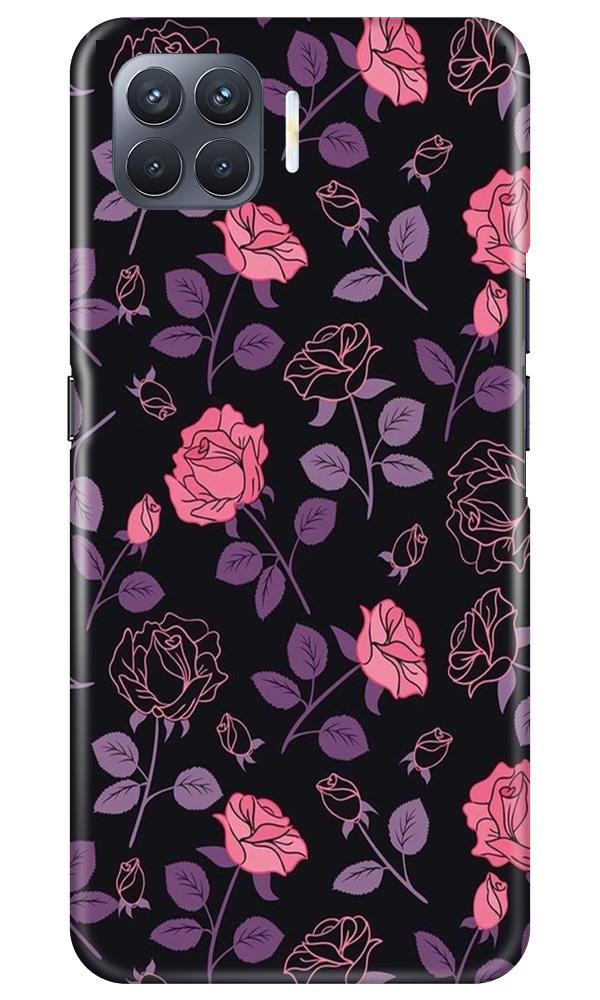 Rose Pattern Mobile Back Case for Oppo F17 Pro (Design - 2) Rose Pattern Case for Oppo F17 Pro