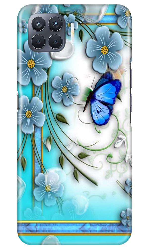 Blue Butterfly Mobile Back Case for Oppo F17 Pro (Design - 21) Blue Butterfly Case for Oppo F17 Pro