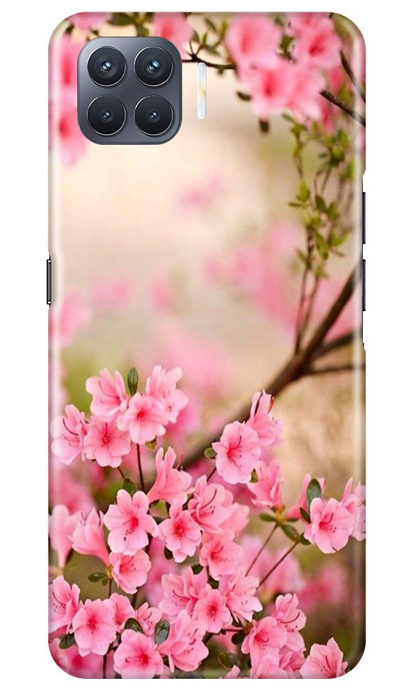 Pink flowers Mobile Back Case for Oppo F17 Pro (Design - 69) Pink flowers Case for Oppo F17 Pro