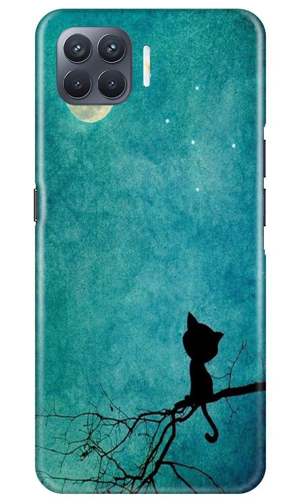 Moon cat Mobile Back Case for Oppo F17 Pro (Design - 70) Moon cat Case for Oppo F17 Pro