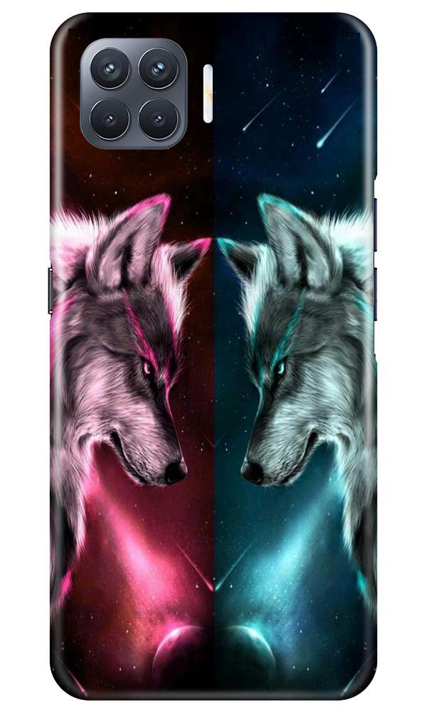 Wolf fight Mobile Back Case for Oppo F17 Pro (Design - 221) Wolf fight Case for Oppo F17 Pro (Design No. 221)