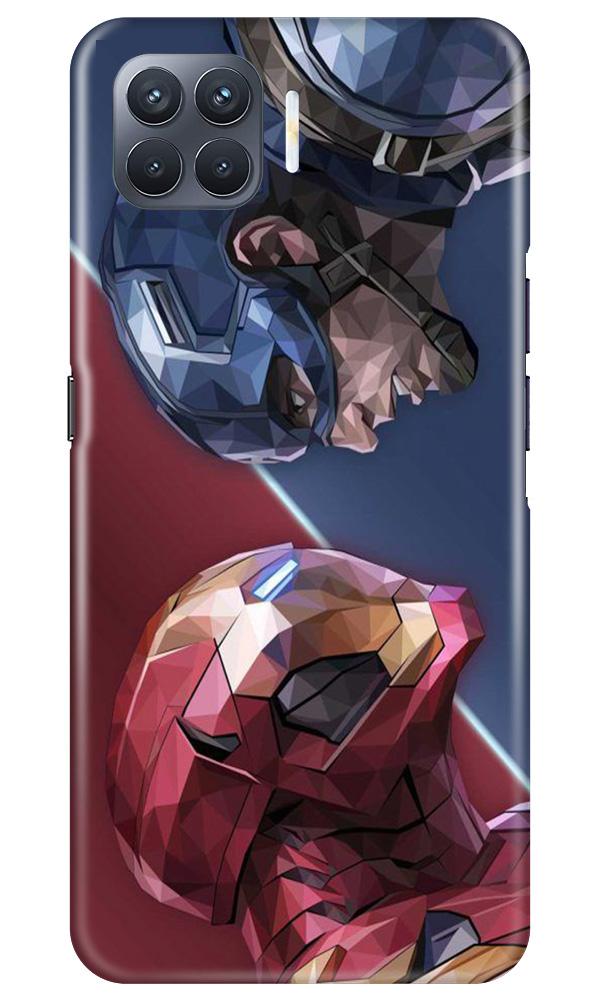 Ironman Captain America Mobile Back Case for Oppo F17 Pro (Design - 245) Ironman Captain America Case for Oppo F17 Pro (Design No. 245)