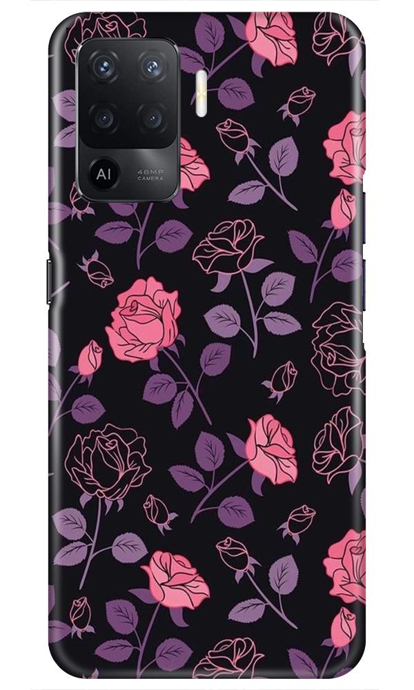 Rose Pattern Mobile Back Case for Oppo F19 Pro (Design - 2) Rose Pattern Case for Oppo F19 Pro