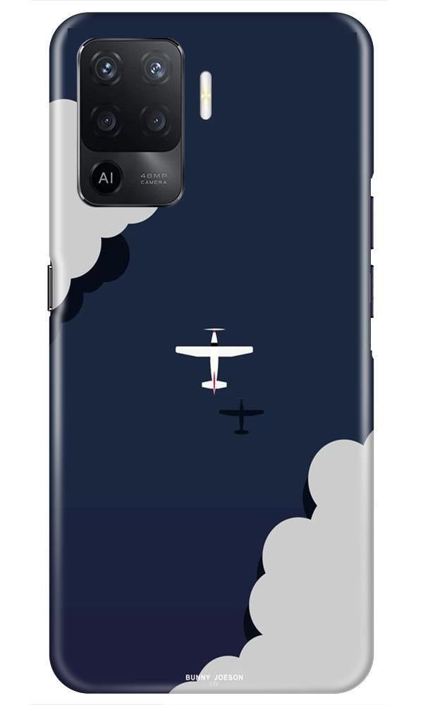 Clouds Plane Mobile Back Case for Oppo F19 Pro (Design - 196) Clouds Plane Case for Oppo F19 Pro (Design - 196)