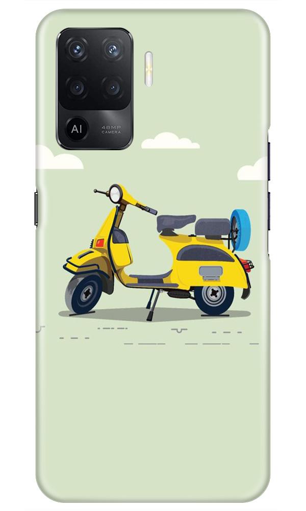 Vintage Scooter Mobile Back Case for Oppo F19 Pro (Design - 260) Vintage Scooter Case for Oppo F19 Pro (Design No. 260)