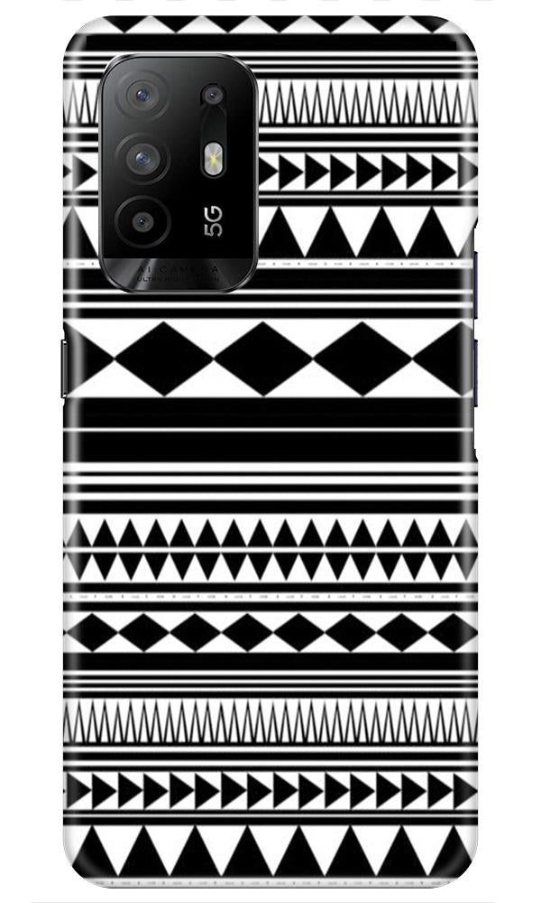 Black white Pattern Mobile Back Case for Oppo F19 Pro Plus (Design - 5) Black white Pattern Case for Oppo F19 Pro Plus