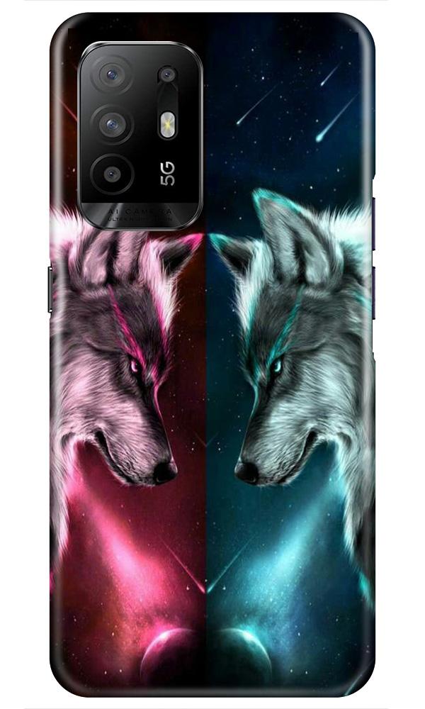 Wolf fight Mobile Back Case for Oppo F19 Pro Plus (Design - 221) Wolf fight Case for Oppo F19 Pro Plus (Design No. 221)
