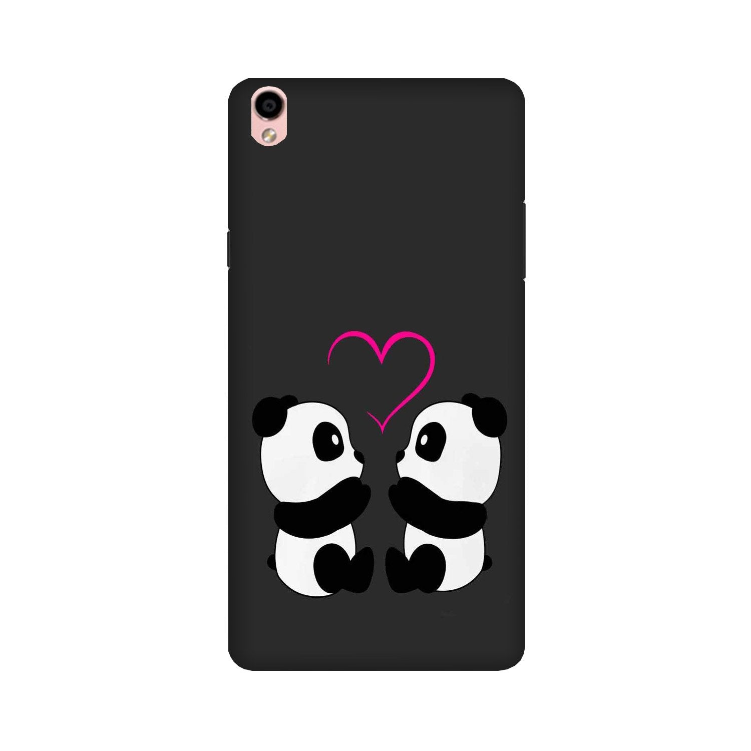 Panda Love Mobile Back Case for Oppo F1 Plus (Design - 398) Panda Love Mobile Back Case for Oppo F1 Plus (Design - 398)