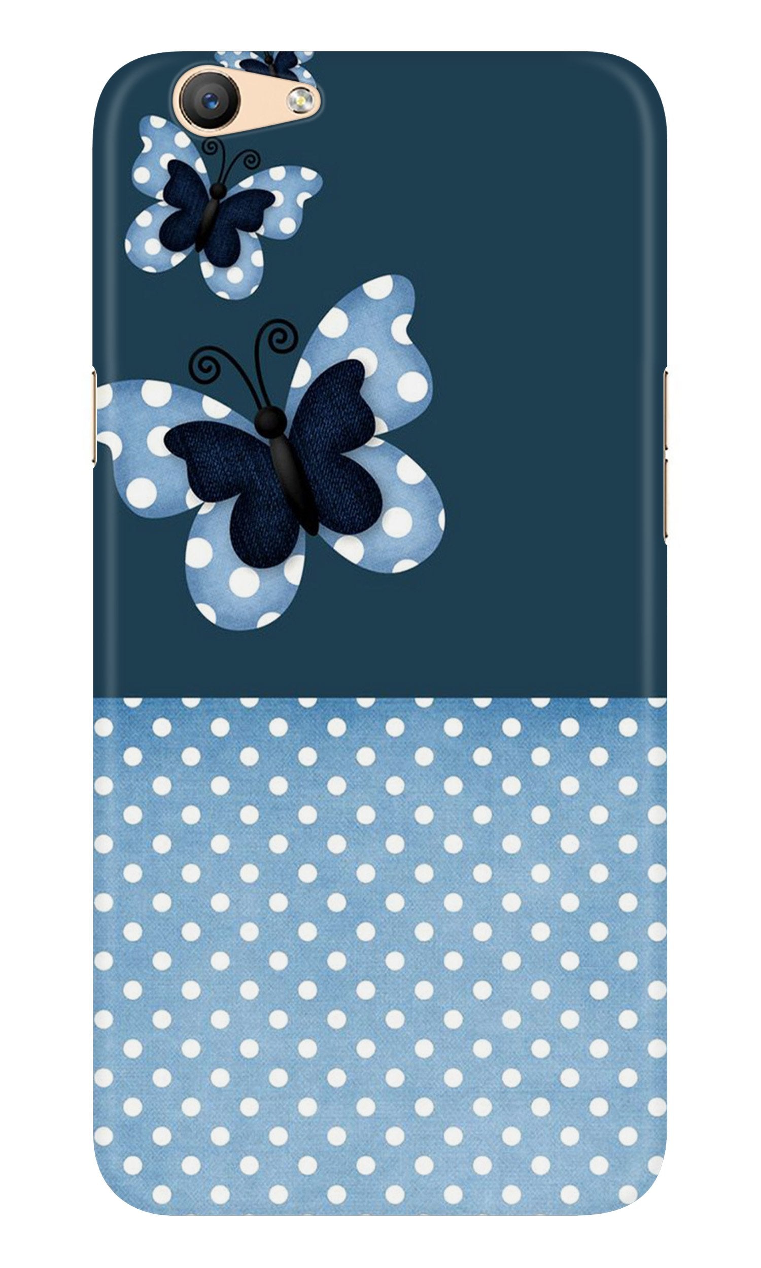 White dots Butterfly Case for Oppo F1s White dots Butterfly Case for Oppo F1s