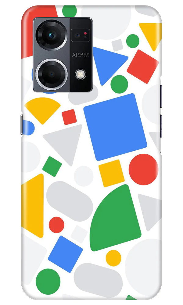 Circul Squar & Tringle Art Mobile Back Case for Oppo F21 Pro 4G (Design - 18) Circul Squar & Tringle Art Case for Oppo F21 Pro 4G