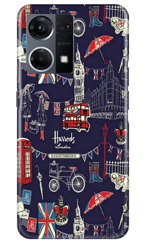 Love London Mobile Back Case for Oppo F21 Pro 4G (Design - 75) Love London Case for Oppo F21 Pro 4G
