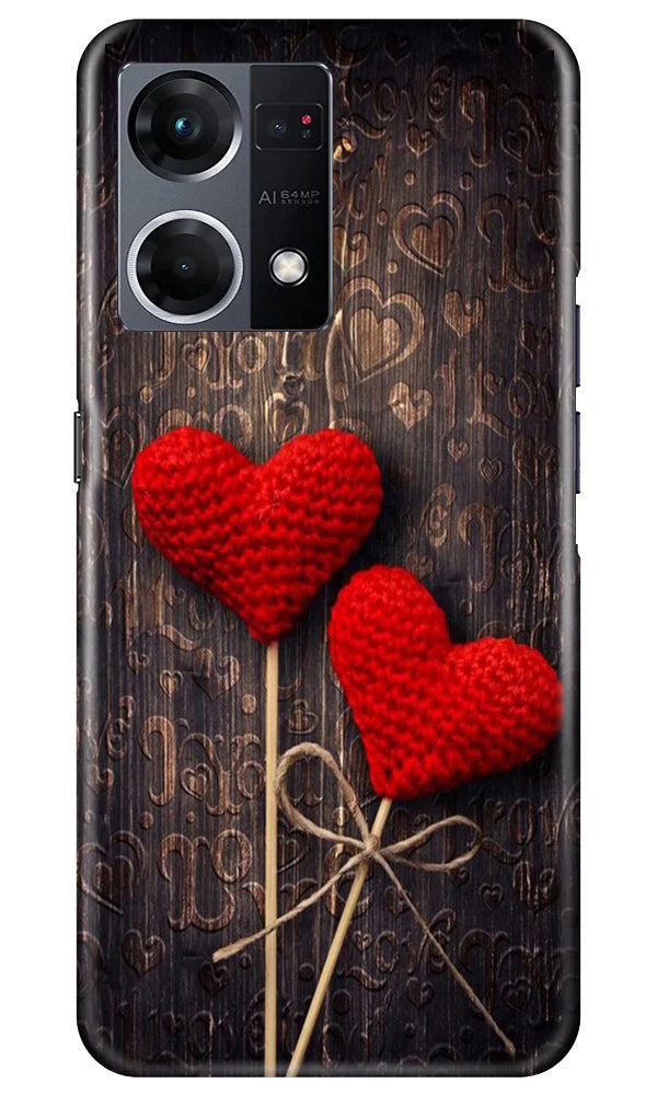 Red Hearts Mobile Back Case for Oppo F21 Pro 4G (Design - 80) Red Hearts Case for Oppo F21 Pro 4G