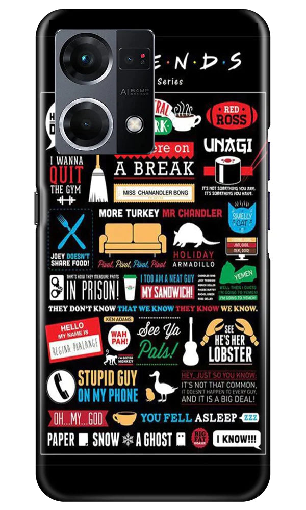 Friends Mobile Back Case for Oppo F21 Pro 4G (Design - 145) Friends Case for Oppo F21 Pro 4G (Design - 145)