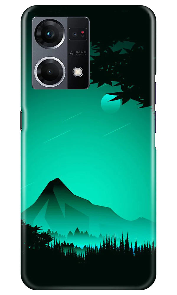 Moon Mountain Mobile Back Case for Oppo F21 Pro 4G (Design - 173) Moon Mountain Case for Oppo F21 Pro 4G (Design - 173)