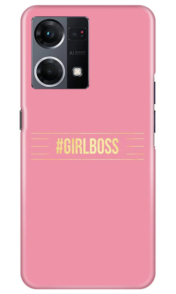 Girl Boss Pink Mobile Back Case for Oppo F21 Pro 4G (Design - 232) Girl Boss Pink Case for Oppo F21 Pro 4G (Design No. 232)