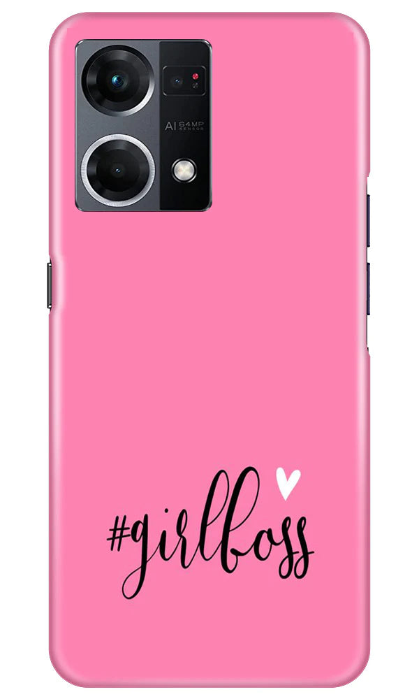 Girl Boss Pink Mobile Back Case for Oppo F21 Pro 4G (Design - 238) Girl Boss Pink Case for Oppo F21 Pro 4G (Design No. 238)