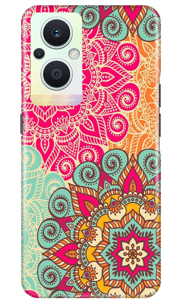 Rangoli art Mobile Back Case for Oppo F21 Pro 5G (Design - 6) Rangoli art Case for Oppo F21 Pro 5G