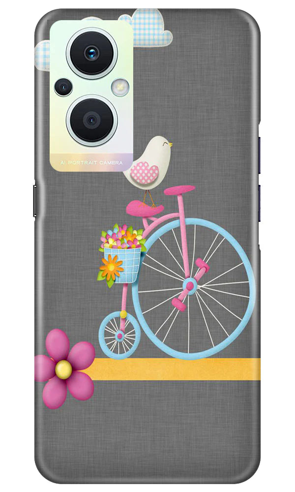 Sparron with cycle Mobile Back Case for Oppo F21 Pro 5G (Design - 34) Sparron with cycle Case for Oppo F21 Pro 5G