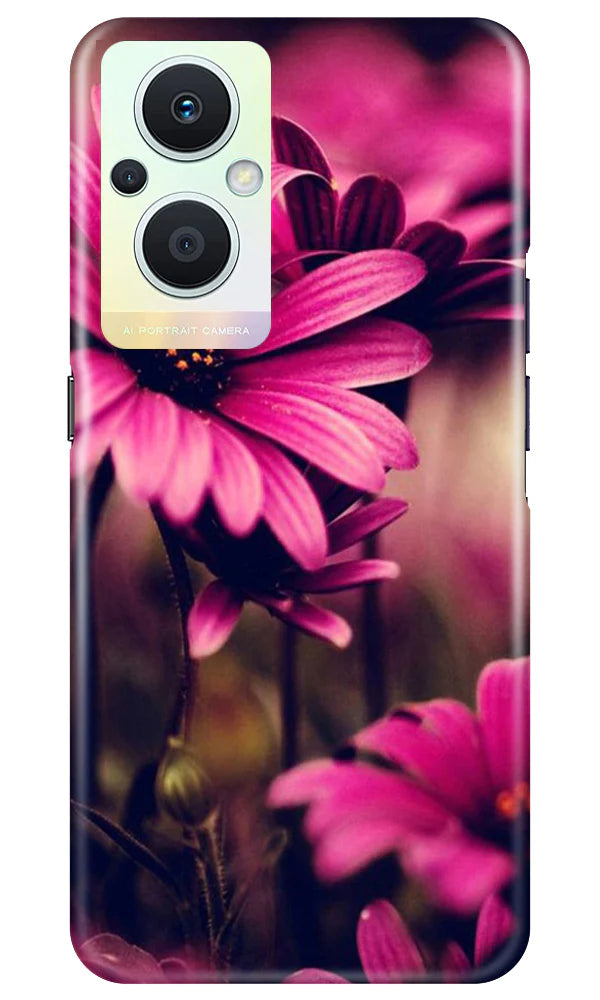 Purple Daisy Mobile Back Case for Oppo F21 Pro 5G (Design - 65) Purple Daisy Case for Oppo F21 Pro 5G