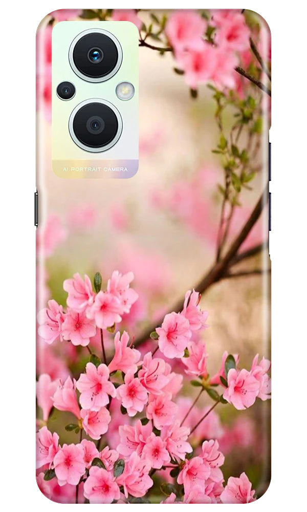 Pink flowers Mobile Back Case for Oppo F21 Pro 5G (Design - 69) Pink flowers Case for Oppo F21 Pro 5G