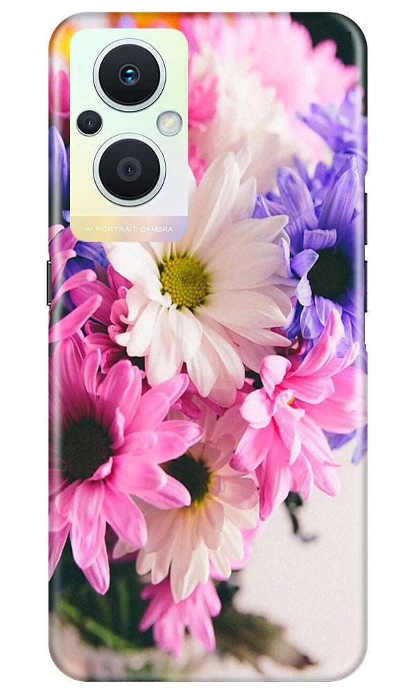 Coloful Daisy Mobile Back Case for Oppo F21 Pro 5G (Design - 73) Coloful Daisy Case for Oppo F21 Pro 5G