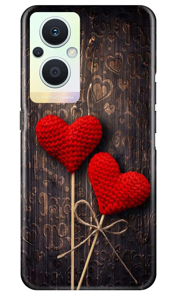 Red Hearts Mobile Back Case for Oppo F21 Pro 5G (Design - 80) Red Hearts Case for Oppo F21 Pro 5G