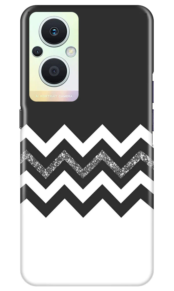 Black white Pattern2Mobile Back Case for Oppo F21 Pro 5G (Design - 83) Black white Pattern2Case for Oppo F21 Pro 5G