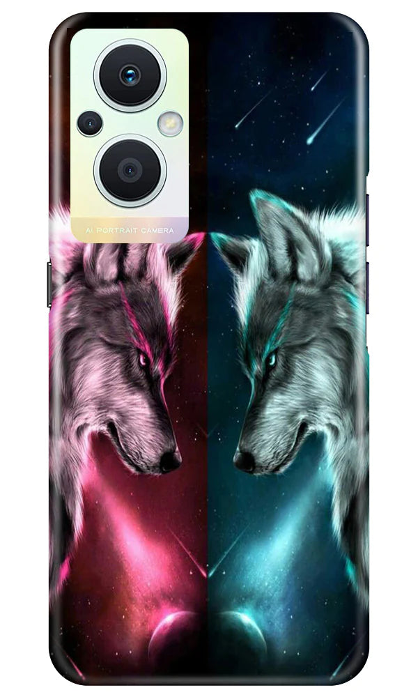 Wolf fight Mobile Back Case for Oppo F21 Pro 5G (Design - 190) Wolf fight Case for Oppo F21 Pro 5G (Design No. 190)