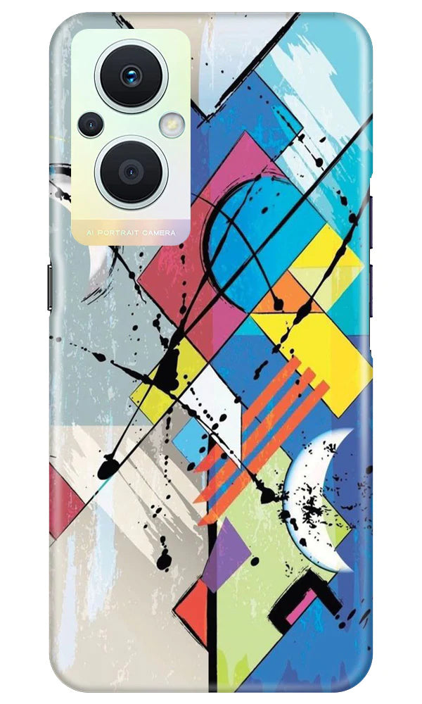 Modern Art Mobile Back Case for Oppo F21 Pro 5G (Design - 204) Modern Art Case for Oppo F21 Pro 5G (Design No. 204)