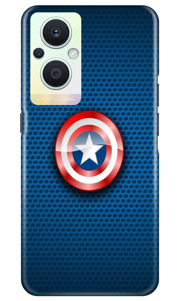 Captain America Shield Mobile Back Case for Oppo F21 Pro 5G (Design - 222) Captain America Shield Case for Oppo F21 Pro 5G (Design No. 222)