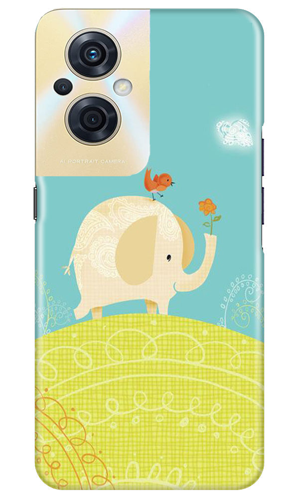 Elephant Painting Mobile Back Case for Oppo F21s Pro 5G (Design - 46) Elephant Painting Case for Oppo F21s Pro 5G