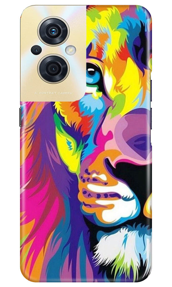 Colorful Lion Mobile Back Case for Oppo F21s Pro 5G (Design - 110) Colorful Lion Case for Oppo F21s Pro 5G (Design - 110)