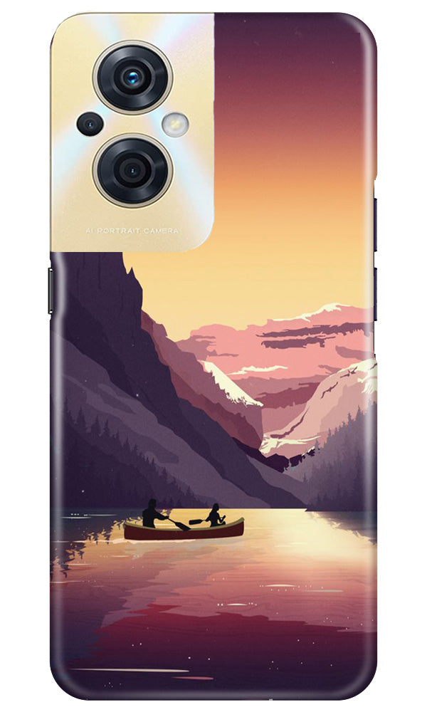 Mountains Boat Mobile Back Case for Oppo F21s Pro 5G (Design - 150) Mountains Boat Case for Oppo F21s Pro 5G (Design - 150)