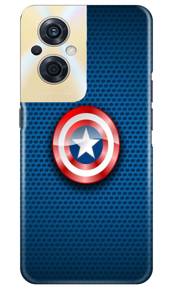 Captain America Shield Mobile Back Case for Oppo F21s Pro 5G (Design - 222) Captain America Shield Case for Oppo F21s Pro 5G (Design No. 222)