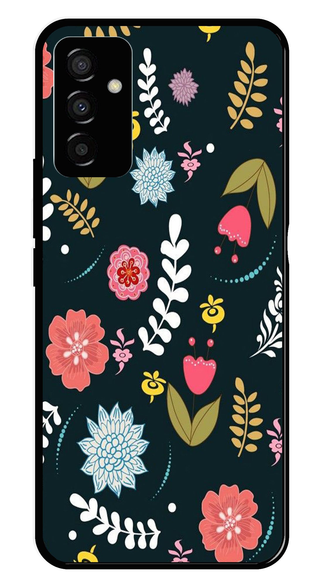 Floral Pattern2 Metal Mobile Case for Samsung Galaxy F23 Floral Pattern2 Metal Mobile Case for Samsung Galaxy F23 (Design No -12)