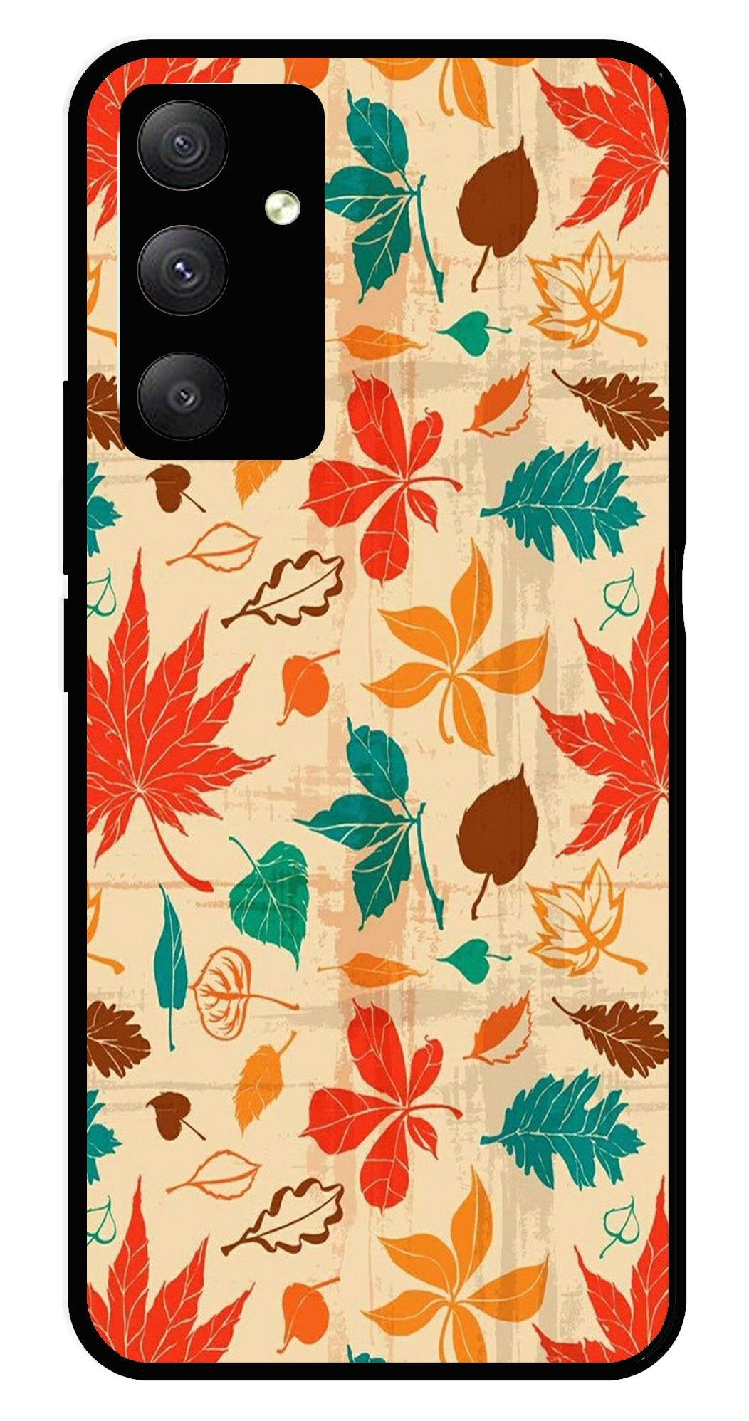 Leafs Design Metal Mobile Case for Samsung Galaxy F34 5G Leafs Design Metal Mobile Case for Samsung Galaxy F34 5G (Design No -14)
