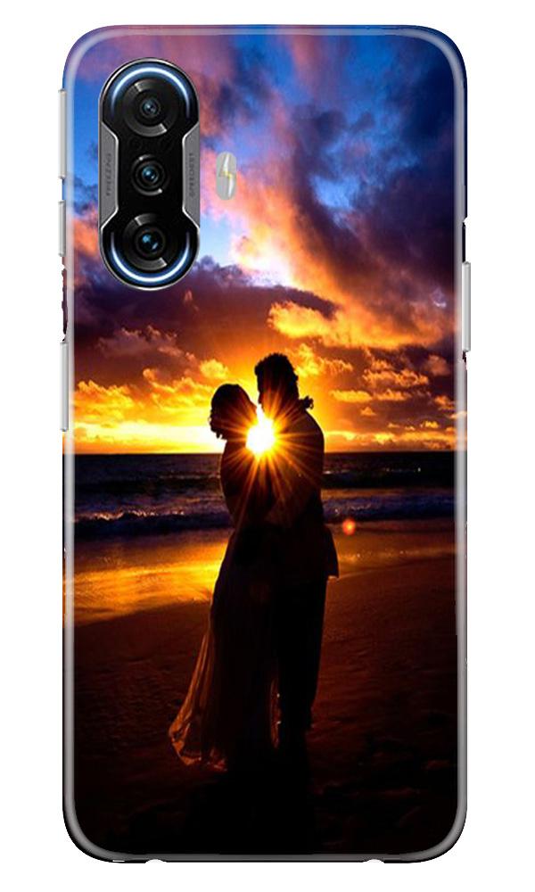 Couple Sea shore Mobile Back Case for Poco F3 GT 5G (Design - 13) Couple Sea shore Case for Poco F3 GT 5G