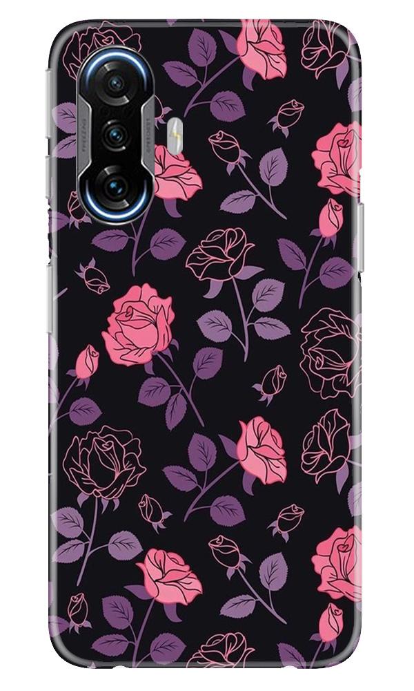 Rose Black Background Mobile Back Case for Poco F3 GT 5G (Design - 27) Rose Black Background Case for Poco F3 GT 5G