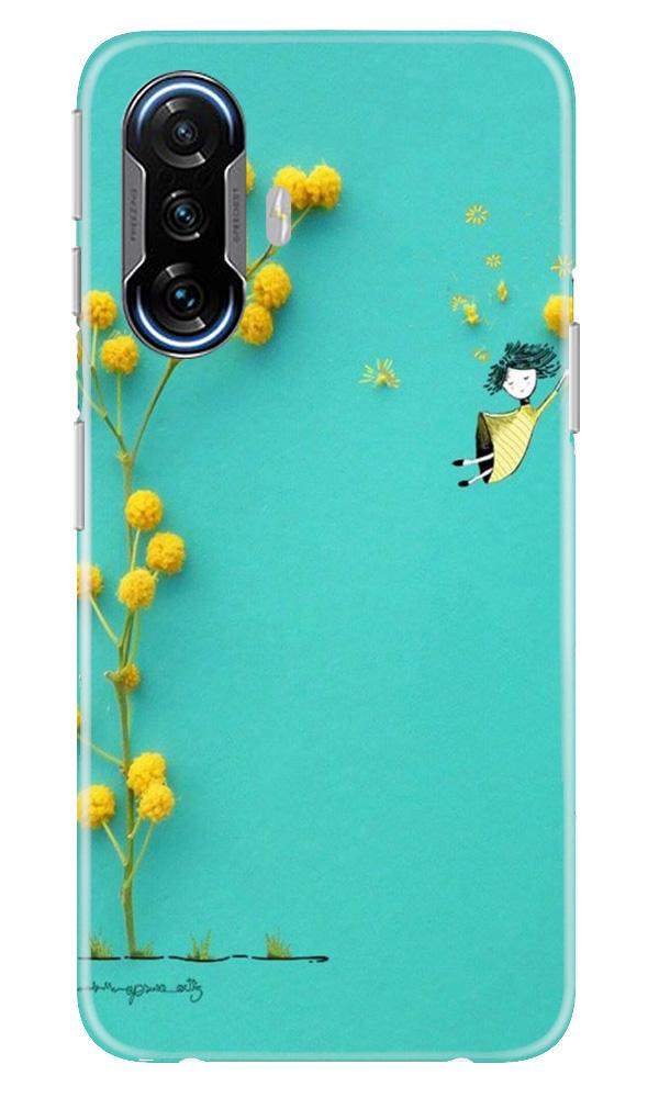 Flowers Girl Mobile Back Case for Poco F3 GT 5G (Design - 216) Flowers Girl Case for Poco F3 GT 5G (Design No. 216)