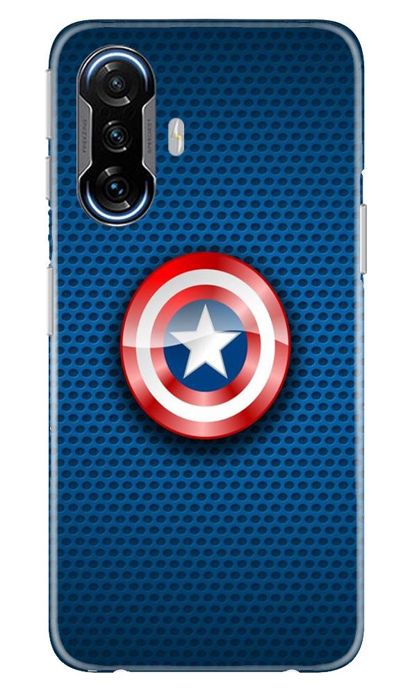 Captain America Shield Mobile Back Case for Poco F3 GT 5G (Design - 253) Captain America Shield Case for Poco F3 GT 5G (Design No. 253)