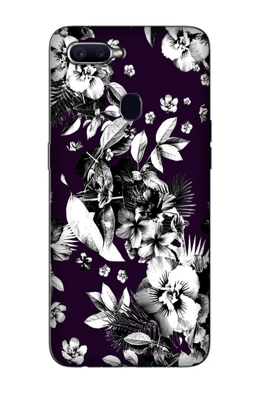 white flowers Mobile Back Case for Oppo A12 (Design - 7) white flowers Case for Oppo A12