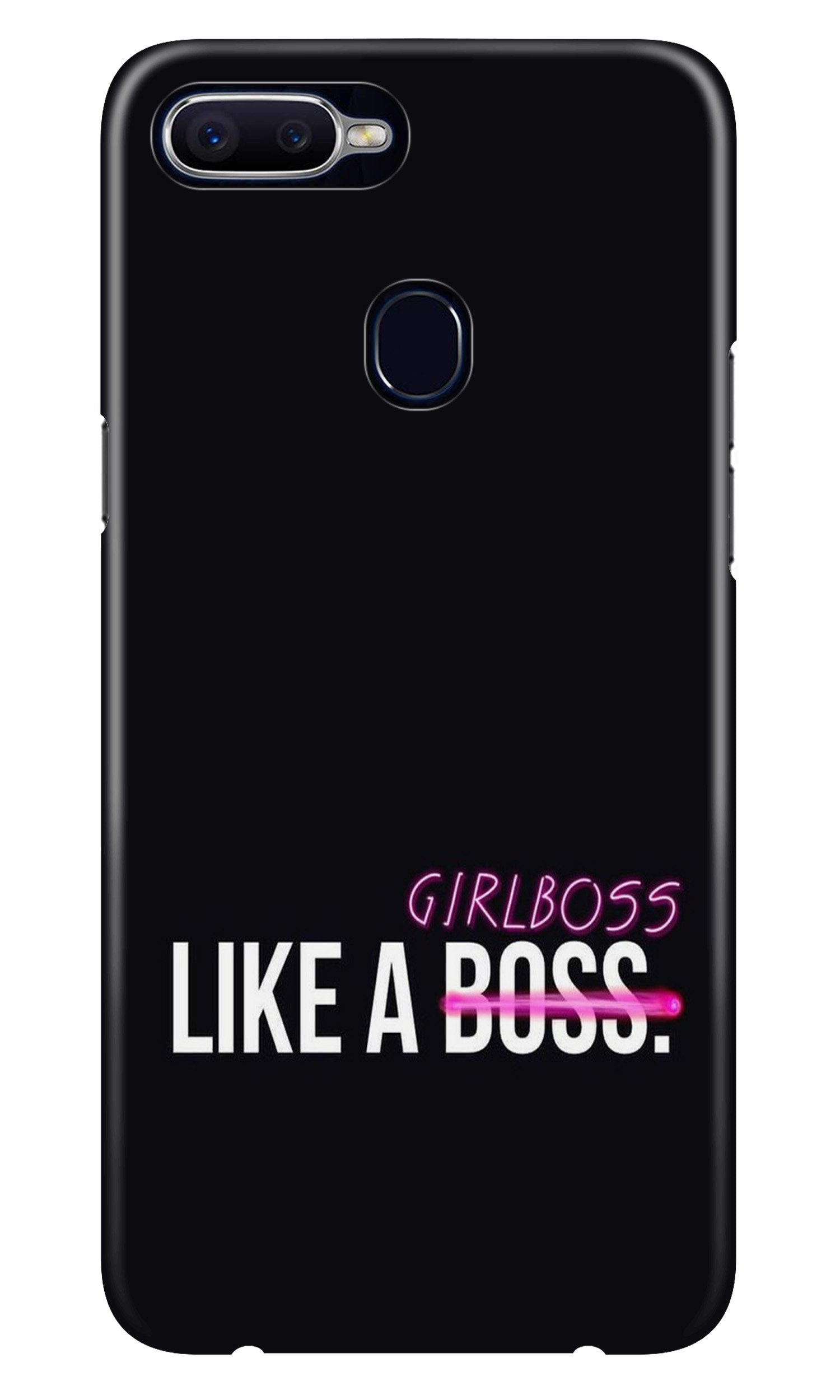 Like a Girl Boss Mobile Back Case for Oppo A12 (Design - 265) Like a Girl Boss Case for Oppo A12 (Design No. 265)